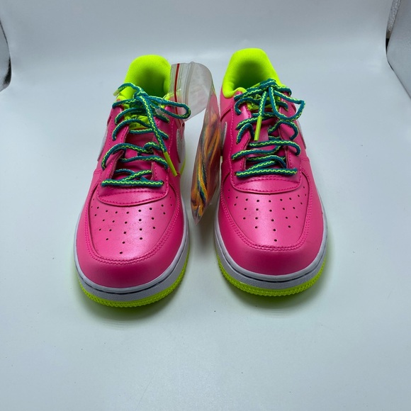 Neon Shoes Neon Pink And Green Air Force Nike Kids Sneakers Pink And Neon Green